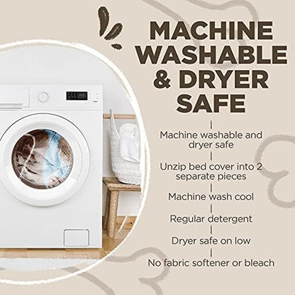 Super Snoozer Dog Bed | Dark Chocolate | Extra-Large (42”X42”X7”) | Microfiber Chenille round Bed for Dogs | Moisture Wicking Comfort