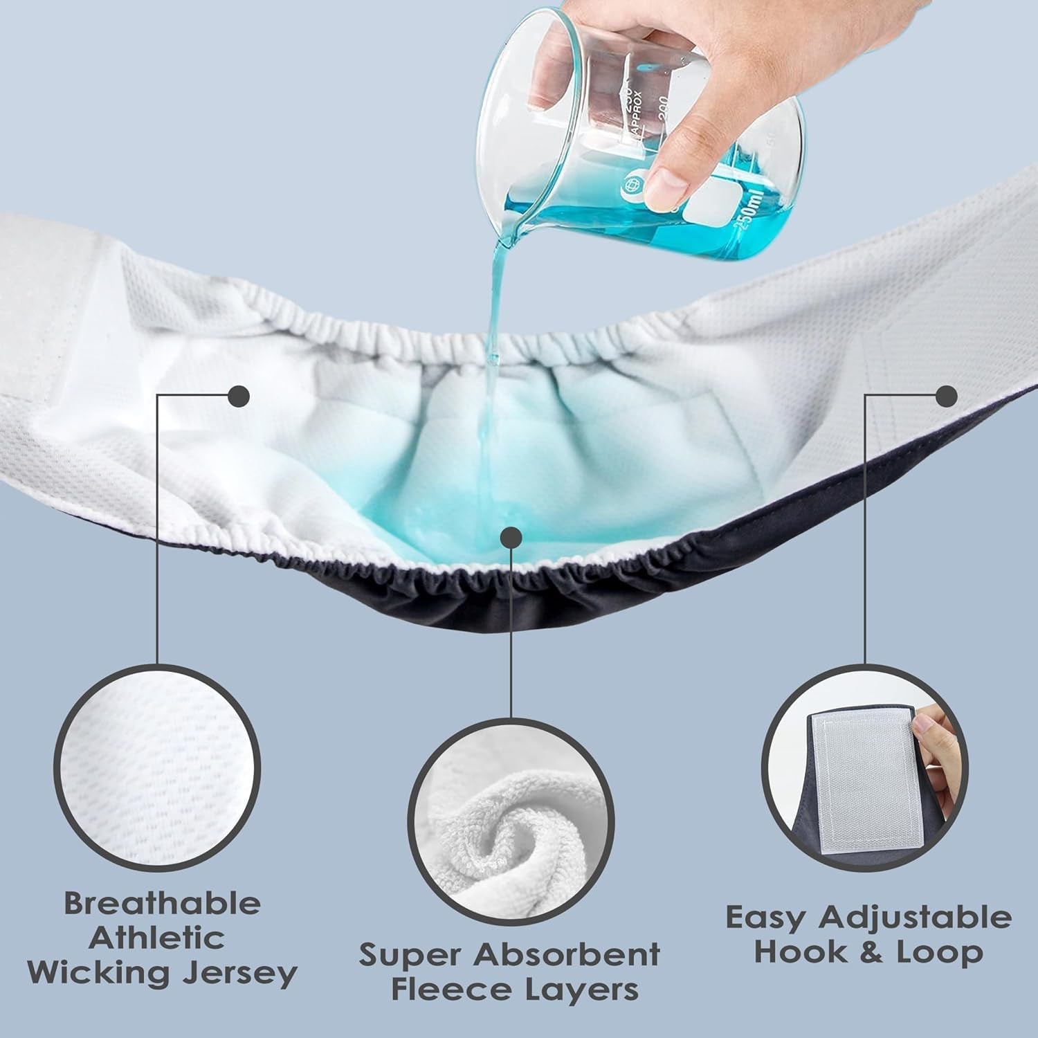 Washable Male Dog Diapers (Pack of 3) - Washable Male Dog Belly Wrap (Small - 11"- 14" Waist)