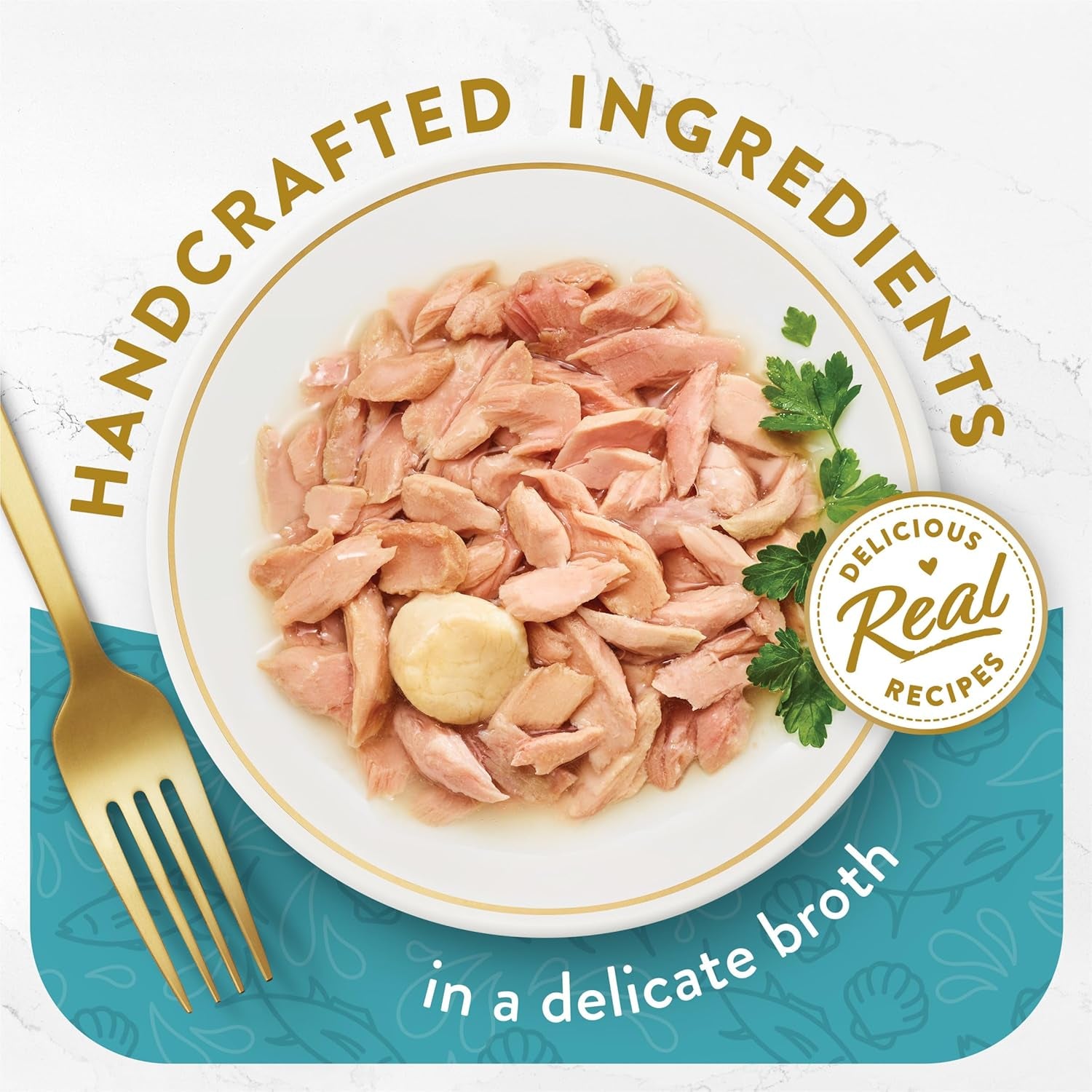 Purina  Appetizers Lickable Grain Free Wet Cat Food Topper Light Meat Tuna Appetizer with Scallop - (Pack of 10) 1.1 Oz. Trays